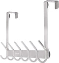 YUMORE Over The Door Hooks, Heavy Duty Door Hanger, Brushed Finish