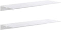 Modern Floating Shelf Wall Mounted Heavy Duty for Living Room Bedroom Bathroom, 12 Inch, White, 2 Pack