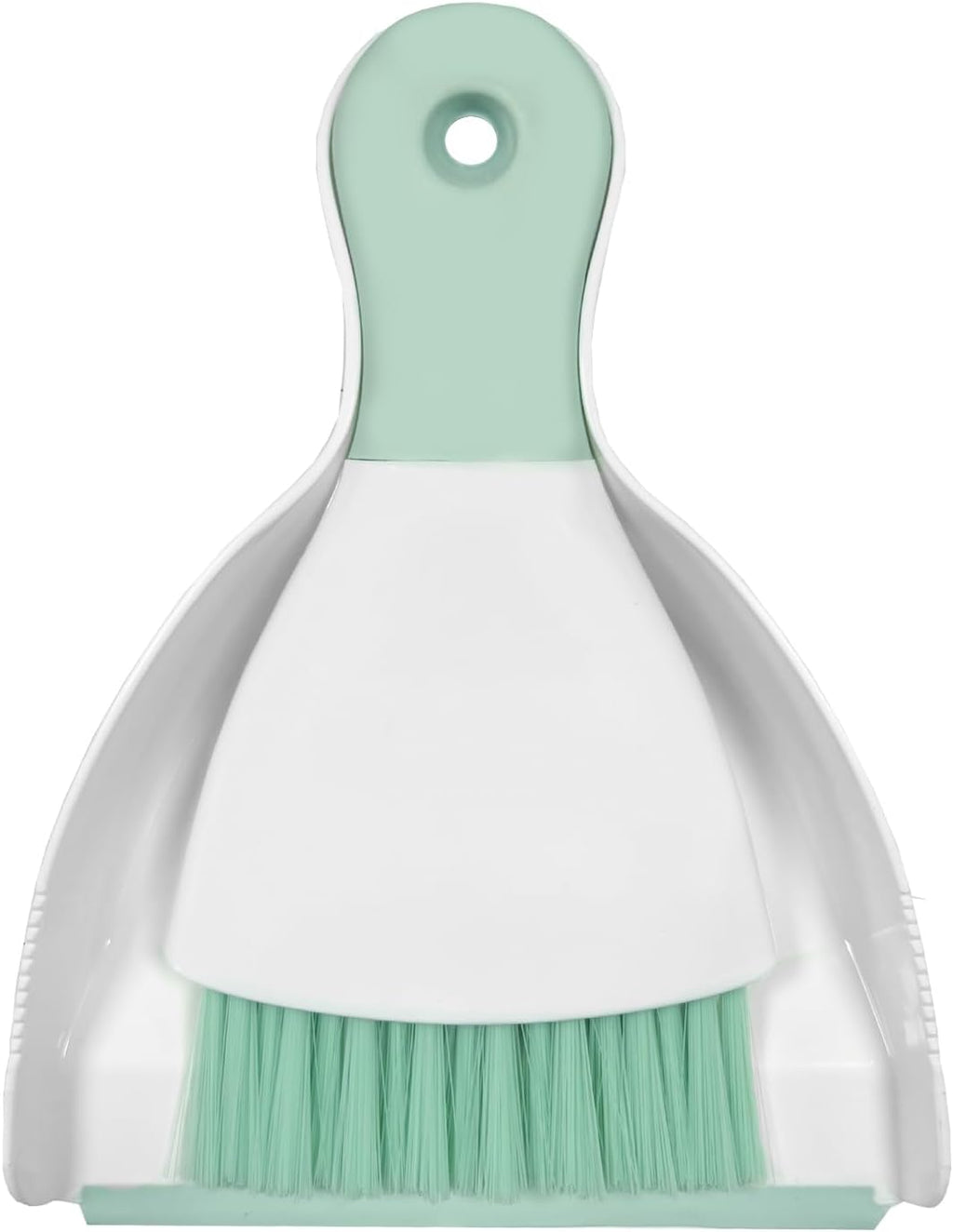 Mini Broom with Dustpan Combo Set Small Dust pan and Brush Set Quick Cleanup Tools for Kitchen Table Keyboards Pets Nest Sofa (Green)