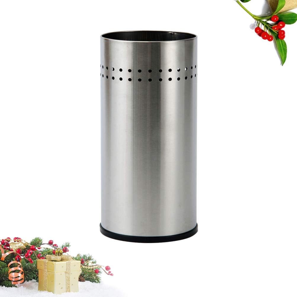 Umbrella Storage Bucket Indoor Umbrella Stand Organizer Stainless Steel Small Holder with Draining for Entryway Home Office Lobby