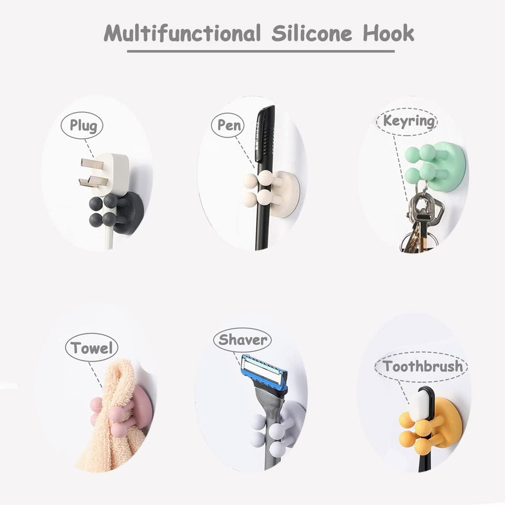 6 Pcs Silicone Waterproof Toothbrush Holders,White
