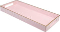 Pink Vanity Tray with Handles, Decorative Tray