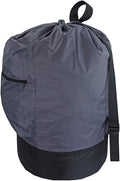 Washable Laundry Bag Backpack with Zipper Pocket, Heavy Duty Clothes Bag, 2 Strong Adjustable Shoulder Straps with Drawstring Closure for Travel, Camping or College, Grey