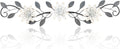 KHJCXS Metal Wall Art Modern Minimalist Metal Flowers Indoor Decor Horizontal Wall Art Iron Artwork,for Over Door,Bedroom,Living Room,Kitchen,Office Scroll Decor