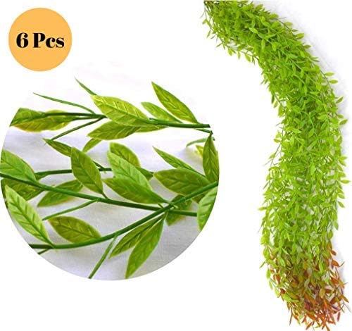 Hanging Leaves 6Pcs Vine Garland Eucalyptus Garland Artificial Vines Leaves and Stem Ivy Realistic Greenery Decor Jungle Decoration