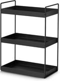 3-Tier Bathroom Countertop Organizer, Black, 12.2" L x 6.7" W x 16.9" H