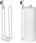 Silver Extra Toilet Paper Storage for 3 Roll Tissue Over The Tank Toilet Paper Roll Holder Stainless Steel Adhesive Hanging Toilets Tissue Holder Wall Mounted for Bathroom RV Camper(2 Pack)