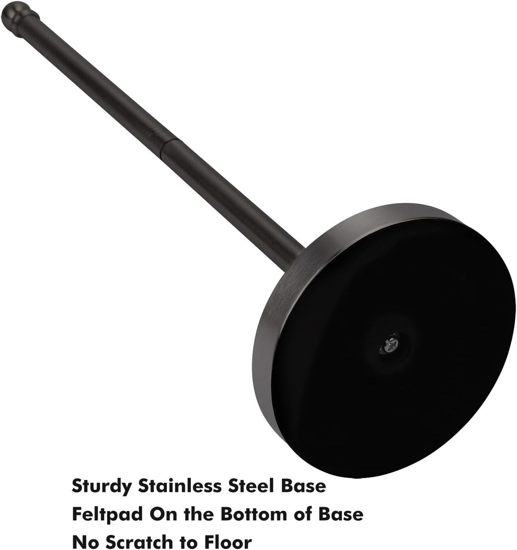 Toilet Paper Holder Stand Holding Up to 5 Paper Rolls, Free-Standing Spare Rolls Storage Holder, Stainless Steel (Black)