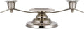ACHIBANG Metal Unity Candle Holders, 3 Arm Iron Scroll Candlestick Holders for Weddings, Shiny Silver, 11'' x 4.3'' x 3.1''
