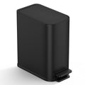 TIPGO Small Bathroom Trash Can with Lid Soft Close,1.3 Gallon, Matte Black