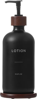 Soap Dispenser Bathroom with Pump & Tray, Black