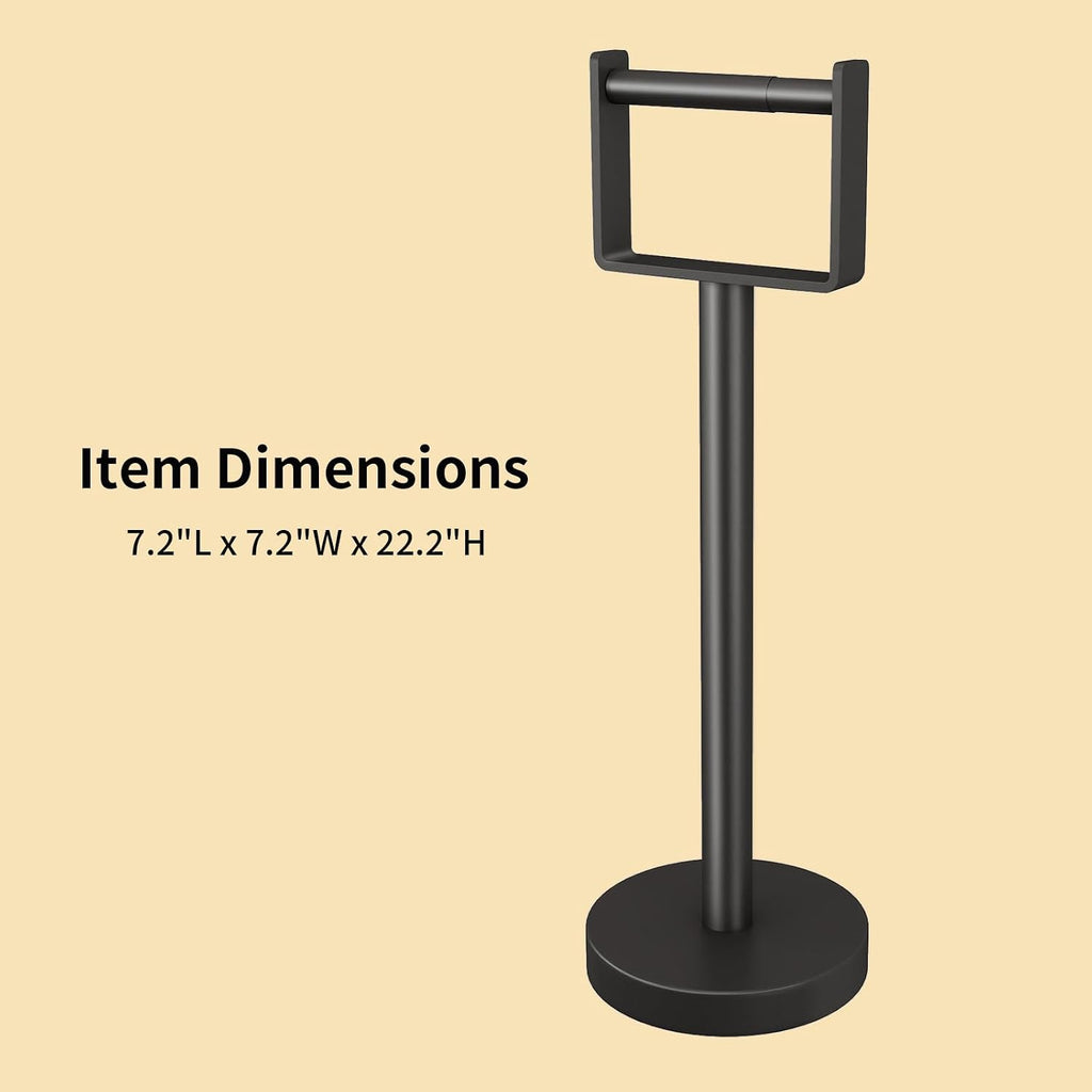 YUMORE Heavy Duty Toilet Paper Holder Stand, Extra-Weighted Base No Tipping