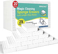 Magic Sponges Cleaning Eraser 20 Pack, 2X Compressed Melamine Sponge Cleaner, Melamine Foam All Purpose Cleaning Pads, Heavy Duty Stain Remover for Home Kitchen Bathroom Sneaker Car