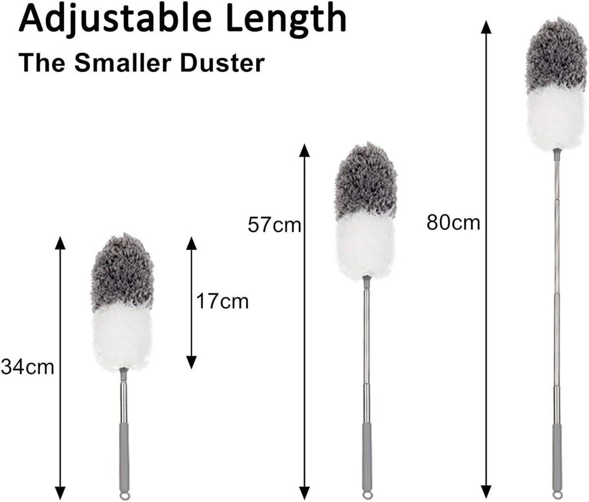 BOOMJOY Microfiber Feather Duster with Extendable Pole and Bendable Head, 100" Telescoping Duster for Cleaning Ceiling, Fan, Furniture