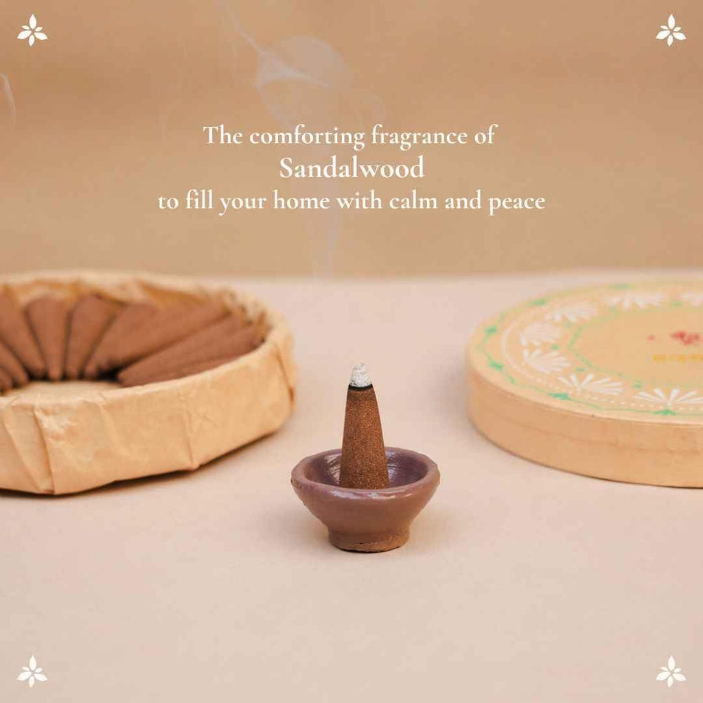 बूँद | Boond Fragrances Sandali Dhoop - Pure Sandalwood Incense Cones