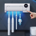 MIMORE Toothbrush Holder Wall Mounted, 4 Slots, 6-Minute Timer