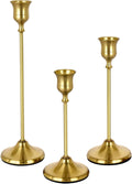 Gold Candlestick Holders Set of 3 Weighted Stable Base