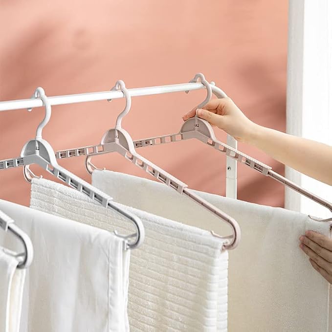 Foshine 4 Pack Extra Large Hangers Enlarge Adjustable Shoulder 16.5"-26"