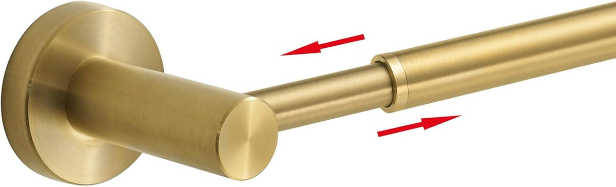 BESy Adjustable Towel Bar Towel Racks for Bathroom Rod Wall Mounted Gold