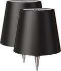 2 Pack Wireless Bottle Lamp - 2026 New Touch 3 Colors and Stepless Dimming Wine Bottle Lights with Metal Lampshade for Bars Restaurants Kitchen & Party Lighting - Black