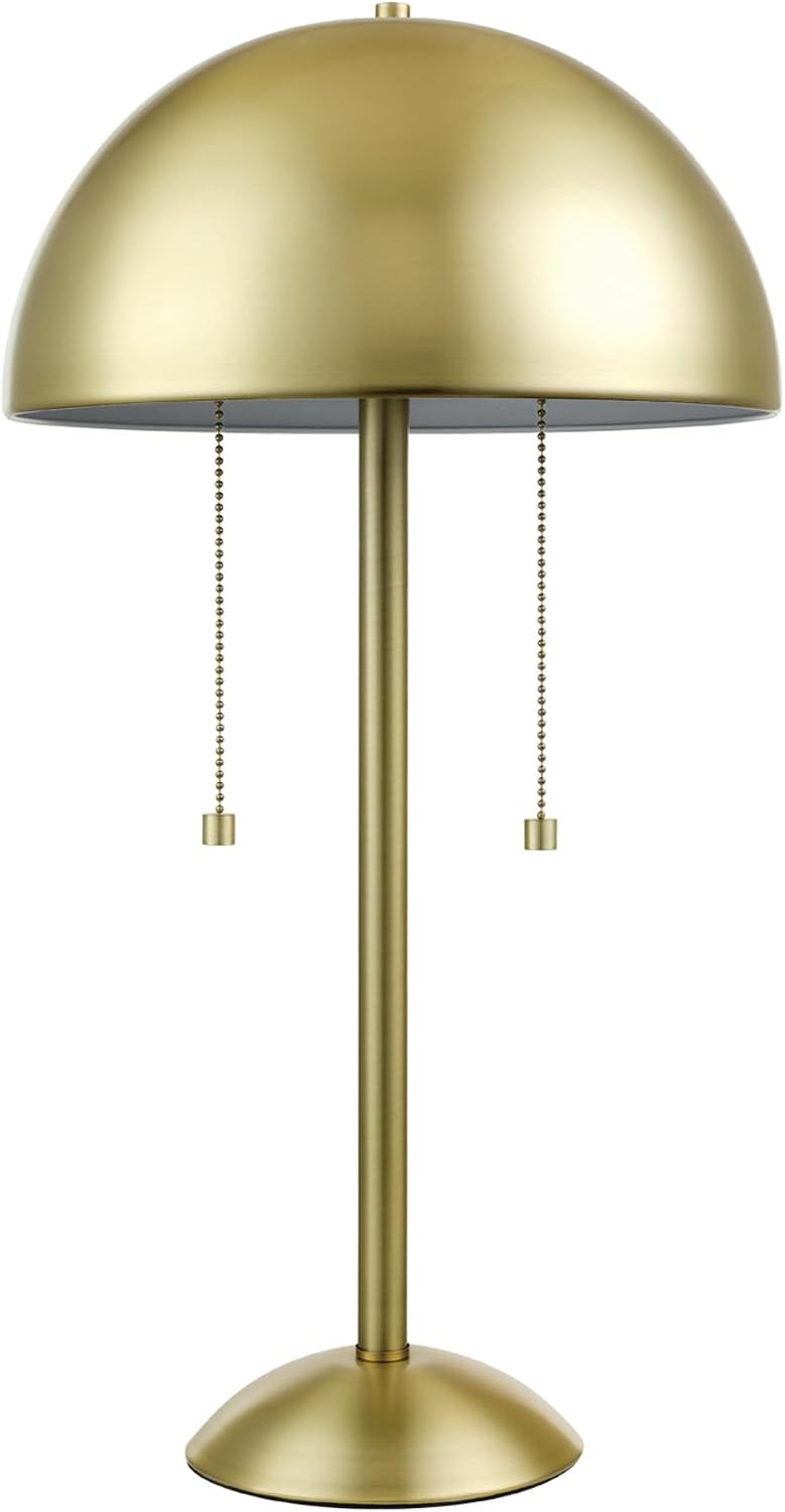 Novogratz x Globe 21" 2-Light Matte Brass Table Lamp