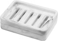 Shinowa Resin Soap Dish, Self-Draining Bar Soap Tray with Drainable Board