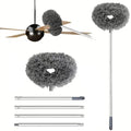 Ceiling Fan Cleaner Duster, Adjustable and Removable Fan Blade Cleaner from 18 to 62 Inches for Cleaning Walls Bookshelves Furniture Door Window Top (Gray)