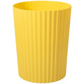 JiatuA Small Bathroom Trash Can Plastic Wastebasket Garbage Can Yellow