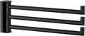 Angle Simple Kitchen Towel Rack, Swivel 3 Bars, Matte Black, 9.84"