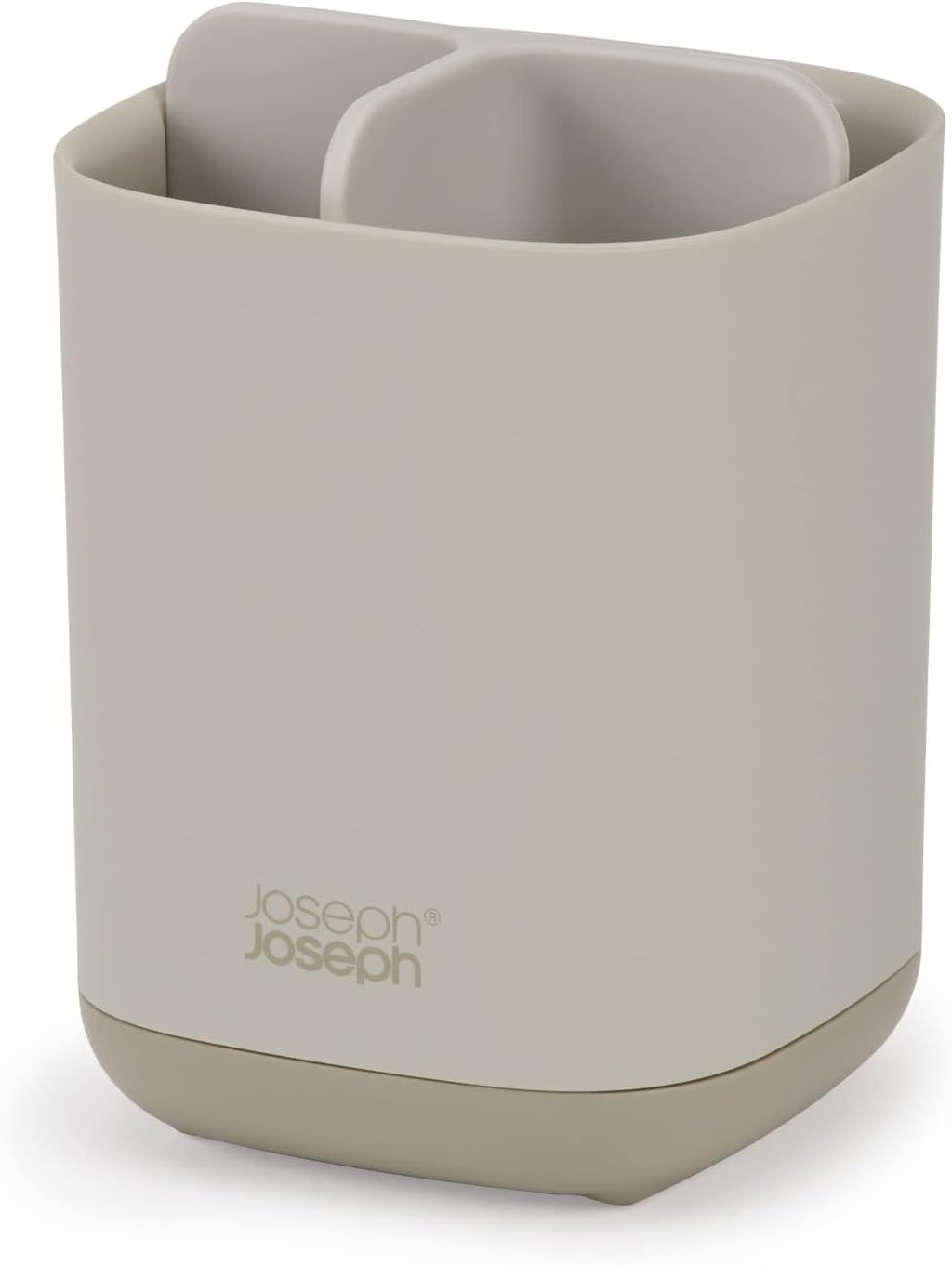 Joseph Joseph Easy-Store - Compact Toothbrush Holder Caddy Bathroom Storage- Ecru Small