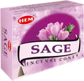 Hem Sage Incense Cones – 120 Cones (12 Packs x 10 Cones) – Aromatic Home Fragrance Cones for Meditation, Relaxation & Aromatherapy