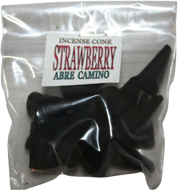 Original Botanica Strawberry Incense Cones Scented Meditation Spiritual Healing Cleansing Negative Energy Protection Positive Vibes House Blessing Smudge Incense Cone, 20-Pack