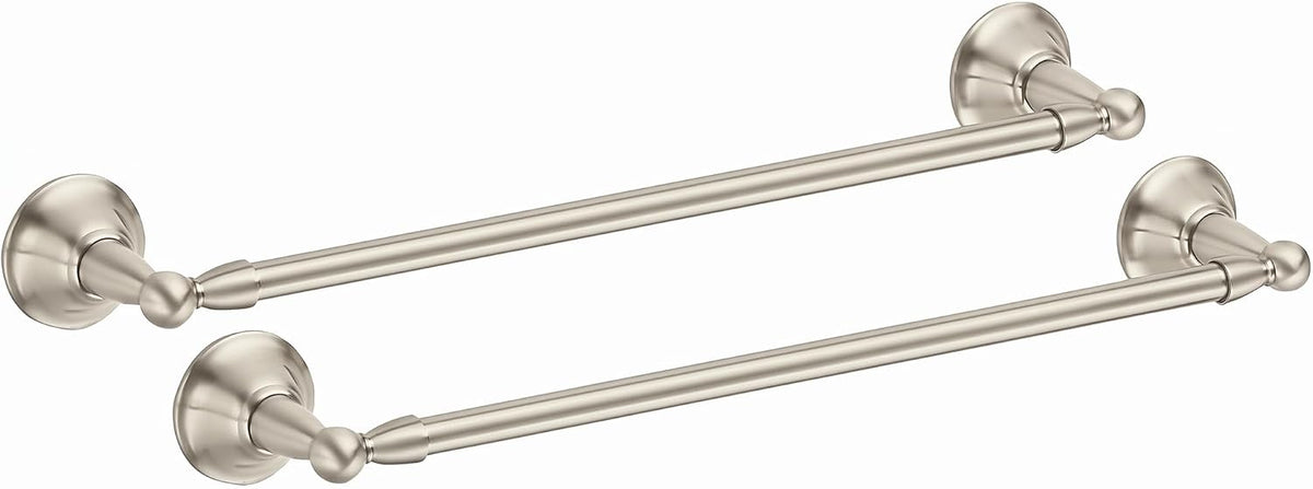 Moen DN6818BN Sage 18-Inch Single Towel Bar, Brushed Nickel (Pack of 2)