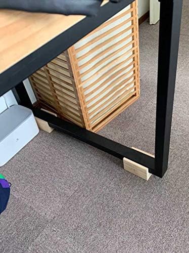 2PCS Bed Risers Furniture Riser Heavy Duty Bed Lifts in Heights of 4Inches (add Height 10cm)