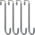 Metal Over The Door Hanger, Rubber Hooks for Hanging Towel, Coat, Bag