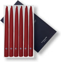 Colonial Candle Unscented Taper Candle, Handipt Collection, Traditional Cranberry, 10 in, Pack of 6 Candlesticks - Up to 8 Hours Burn