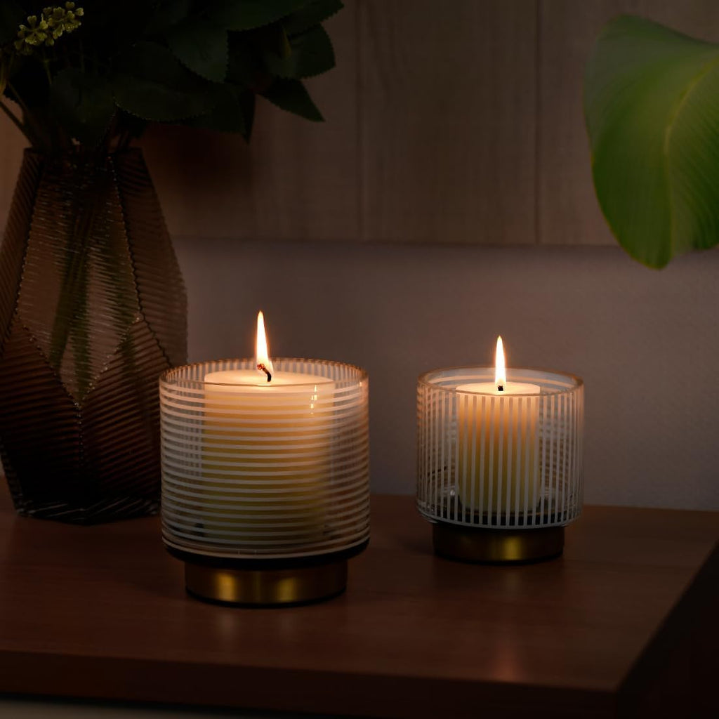 Beeswax Pillar Candles 3x4 Inch, Pure Natural Beeswax Candles - Unscented, 40 Hour Burn Time,Hand-Poured (Ivory)