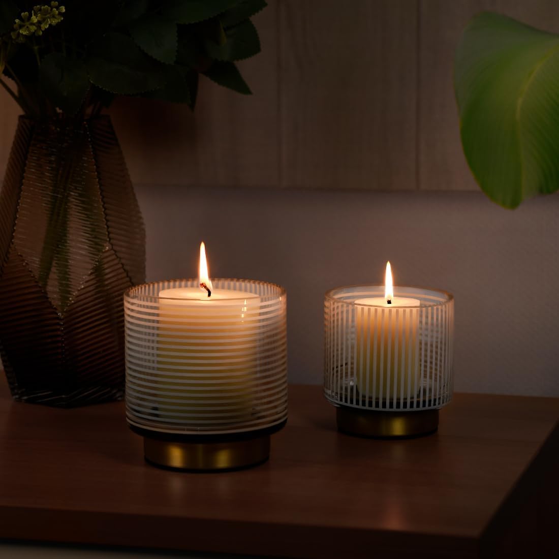 Beeswax Pillar Candles 3x4 Inch, Pure Natural Beeswax Candles - Unscented, 40 Hour Burn Time,Hand-Poured (Ivory)