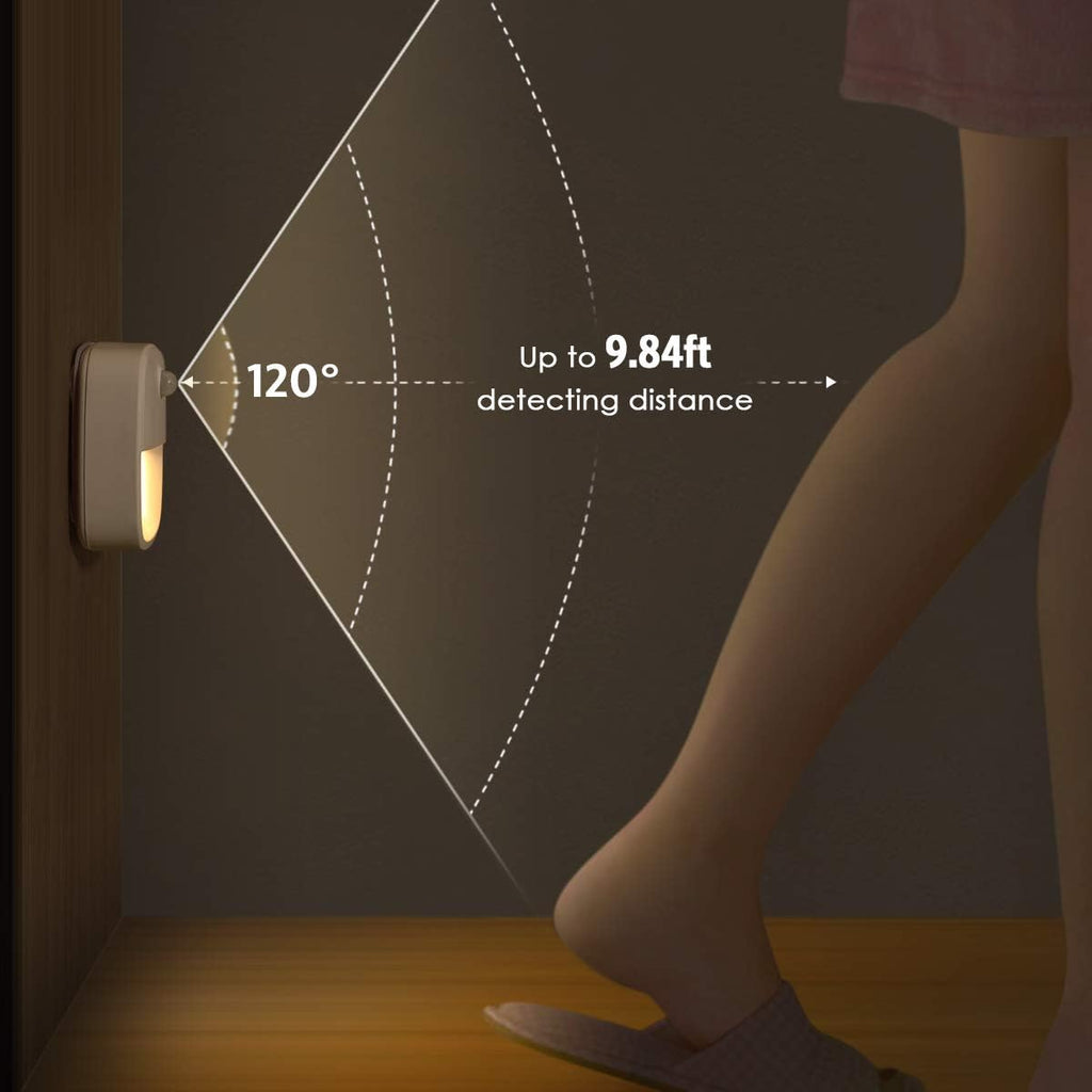 AMIR Upgraded Motion Sensor Stair Light Indoor (Warm White - Pack of 6)