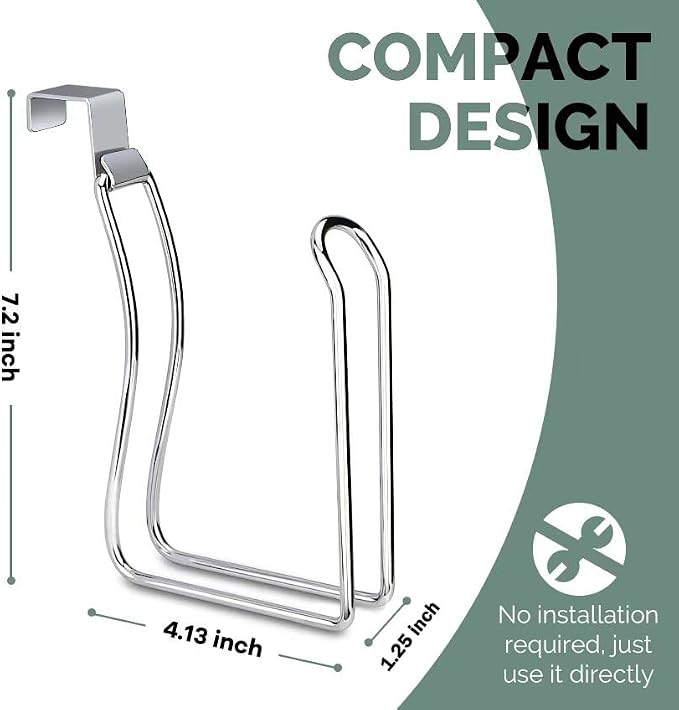 Over the Tank Toilet Paper Holder, Metal Toilet Paper Holder, Chrome