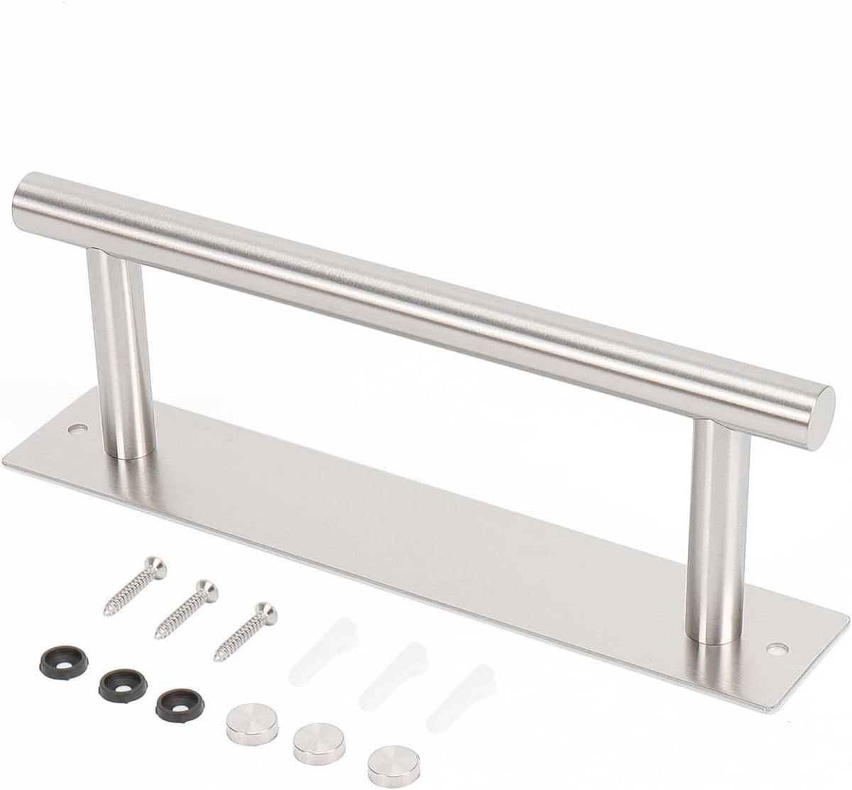 NearMoon Self Adhesive Hand Towel Holder/Towel Ring, Stainless Steel Hand Towel Bar Rustproof Stick on Wall-Towel Rack for Bathroom/Kitchen, Sticky and Wall Mounted (1, Brushed Nickel)