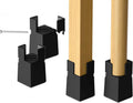 Sephyroth Adjustable Furniture Risers,4Pack Adjustable Bed Risers with Screw Clamp - Heavy Duty Sofa Tables Furniture Risers Fit for Square/Round Furniture Leg Diameter 0.8''-1.6'' (2Inch Black)