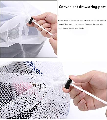 Mesh Laundry Bag - With Drawstring,19.6×27.5 inch Large Laundry Bra Underwear Products Laundry Bags Baskets Mesh Bag Household Cleaning Tools Accessories Laundry Wash Care (Coarse Mesh-2PCS)