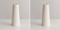 White Ceramic Vase - 10 Inch Rustic Table Vase for Centerpieces and Home Office Decor - Creamy White (Pack of 2)