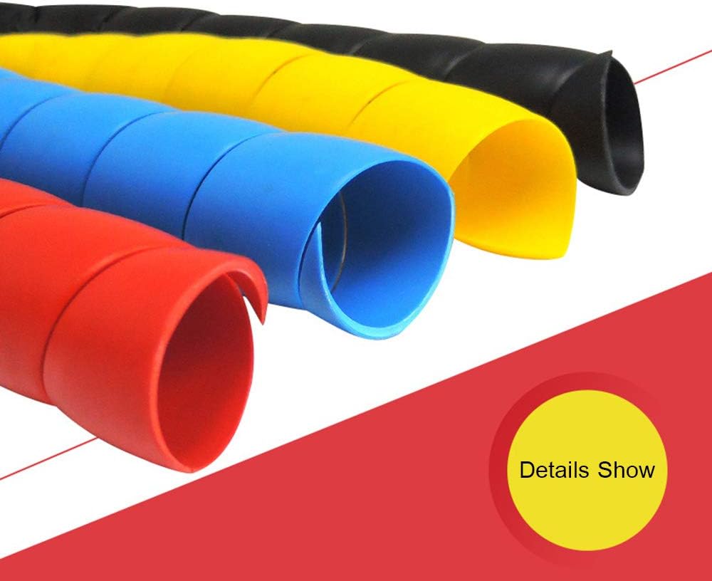 Dog and Cat Cord Protector 32.8ft Wire Protector Sleeve Covers for Cord Protects Your Pets from Chewing Through Insulated Cables 5 PCS/Pack 32.8ft in Total 10mm Width by FUNZON