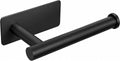 Toilet Paper Holder Wall Mount, Adhesive, Black