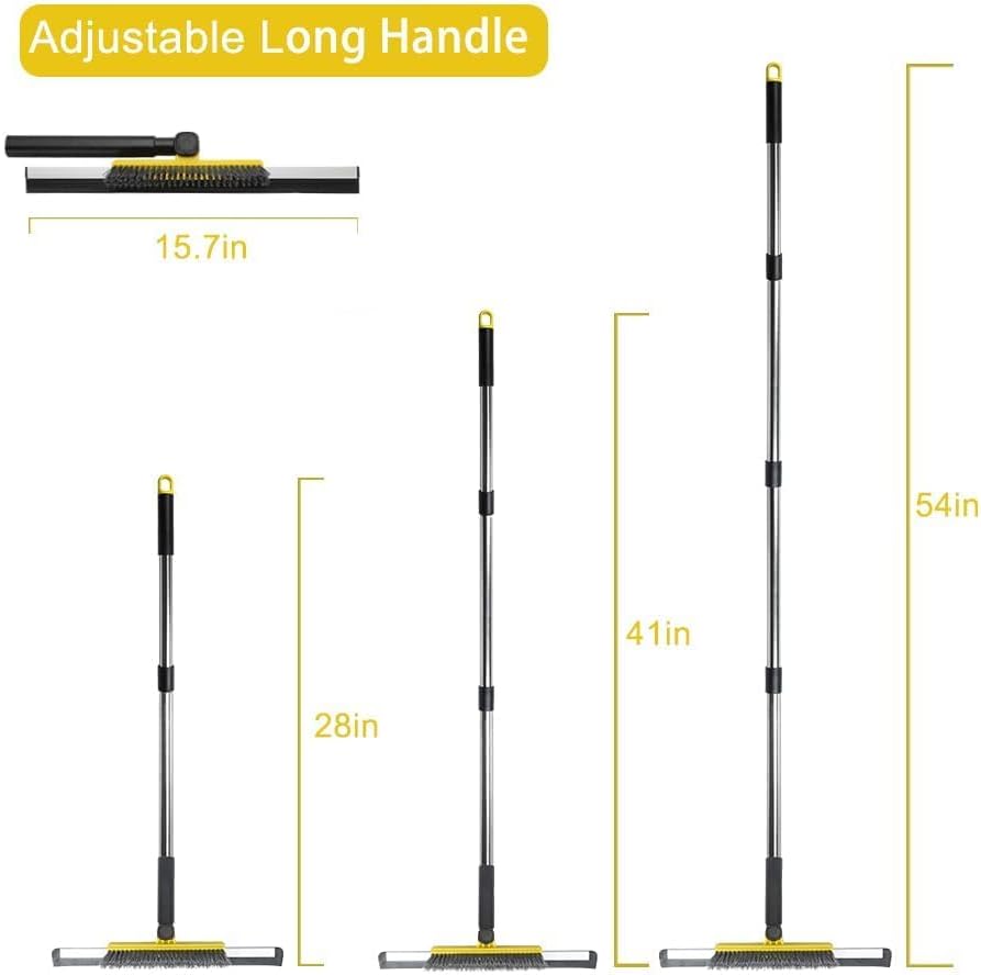 Gloffer Squeegee for Floor, Adjustable Long Handle, Tile Floor Cleaning
