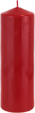 Mega Candles 1 pc Unscented Dome Top Red Pillar Candles, Pressed Premium Wax Candle 3 Inch x 9 Inch, Home Décor, Weddings, Parties, Festivities, Occasions, Florists, Events, Prayers, Memorials