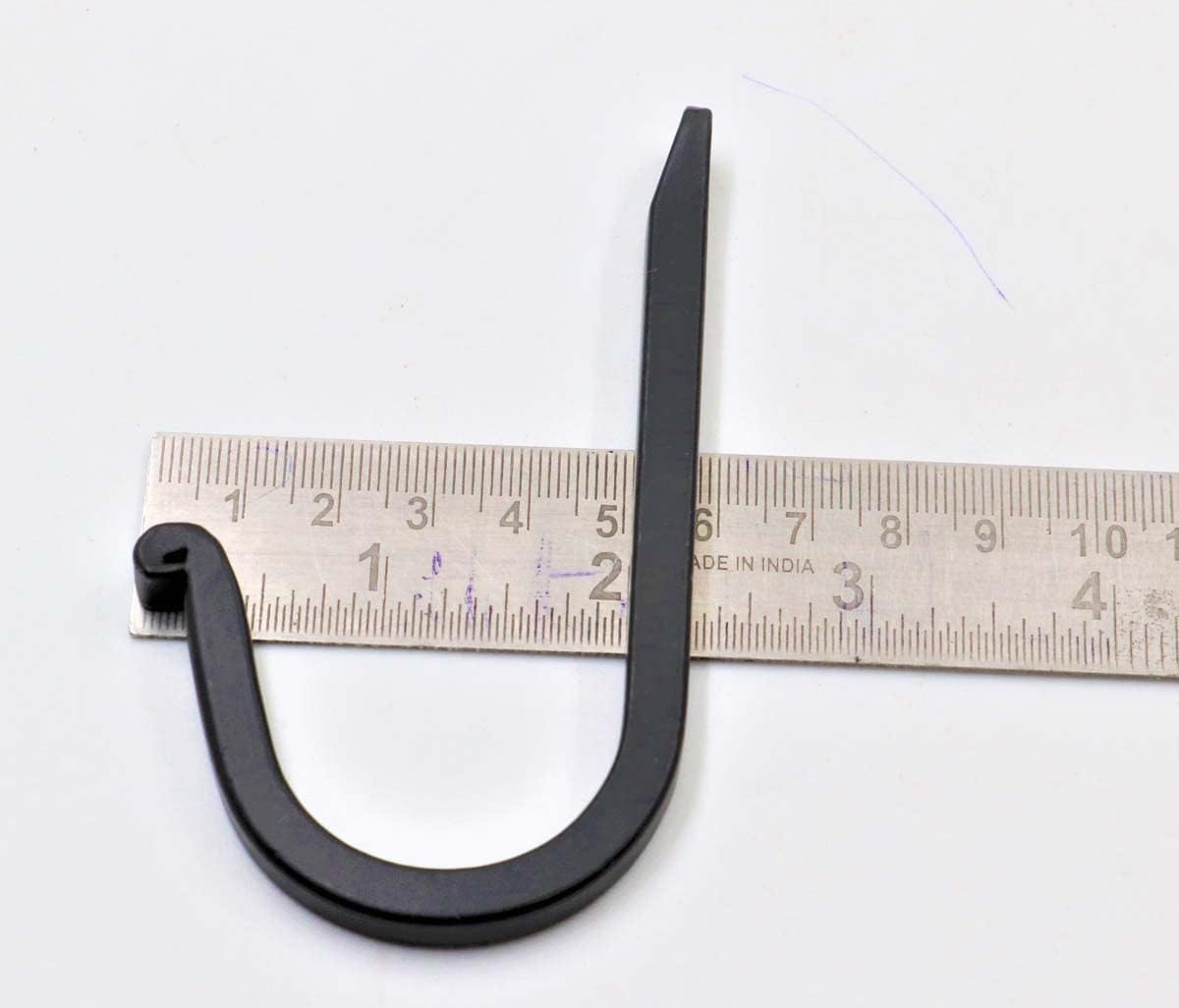 THDC Single Prong Wrought Iron Hooks, Vintage Hand Forged Iron Curved Metal Fasteners – Decorative Colonial Wall Décor, Heavy Duty Wall Hooks, Hangers for Keys, Coats, Robe, Bags, Home, Kitchen (12)