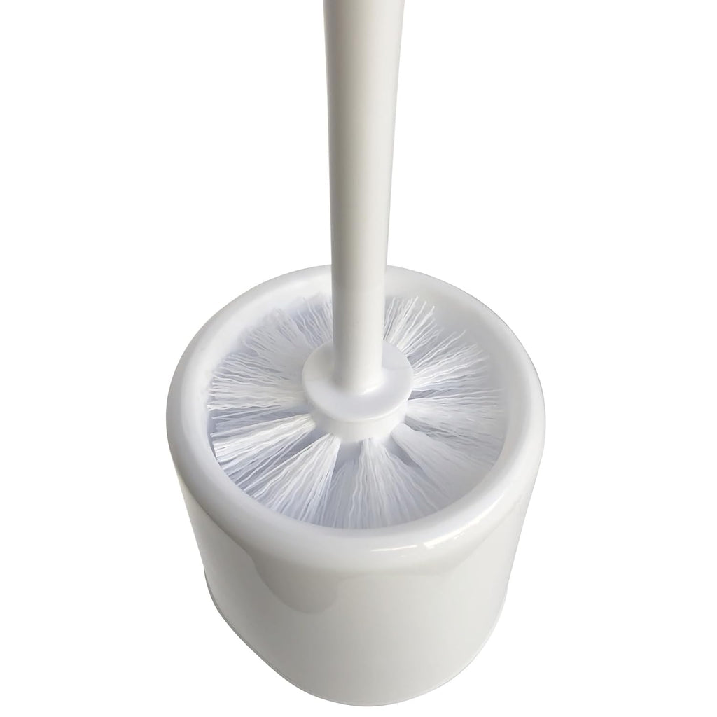 Sparta Toilet Bowl Brush with Caddy, 16 Inch, White (Pack of 3)